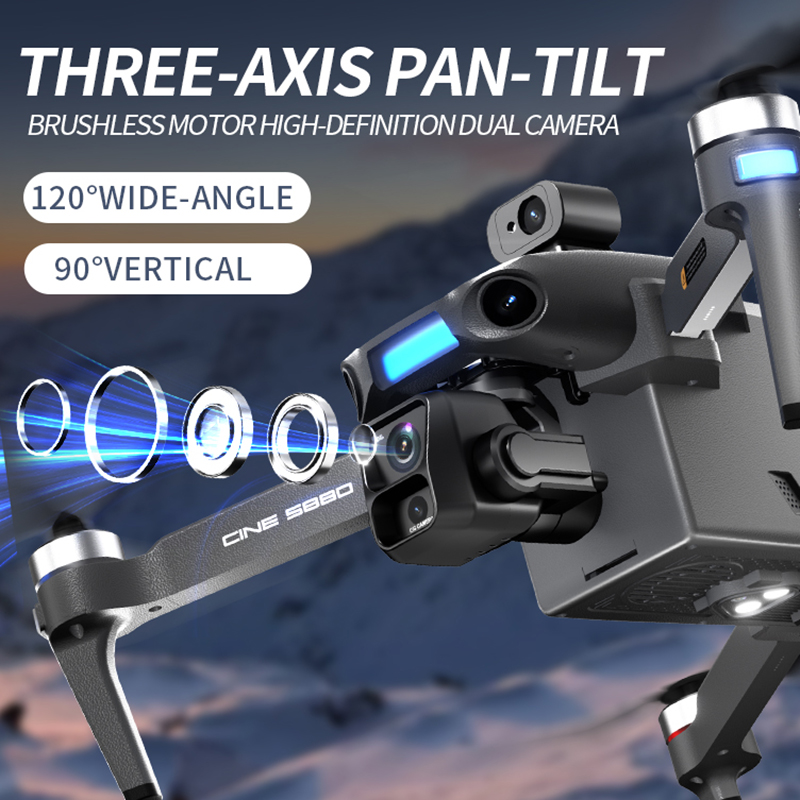 โดรนกล้องคู่ 8K รุ่นใหม่ ปี 20 - Drone Gimbal 3 Axis บทวิจารณ์และราคา